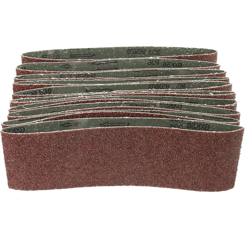 Boxonly 4 x 24 Inch Aluminum Oxide Sanding Belt for Belt Sander 36 Grit 10pcs - Image 1